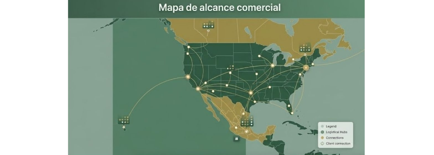 Mapa de alcance comercial